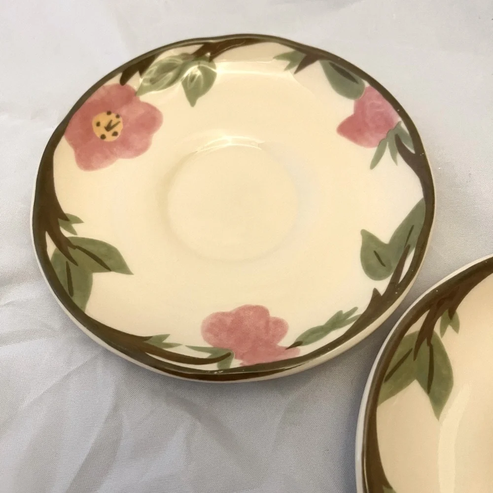 Franciscan Desert Rose Saucers, Set of 2, Vintage EUC